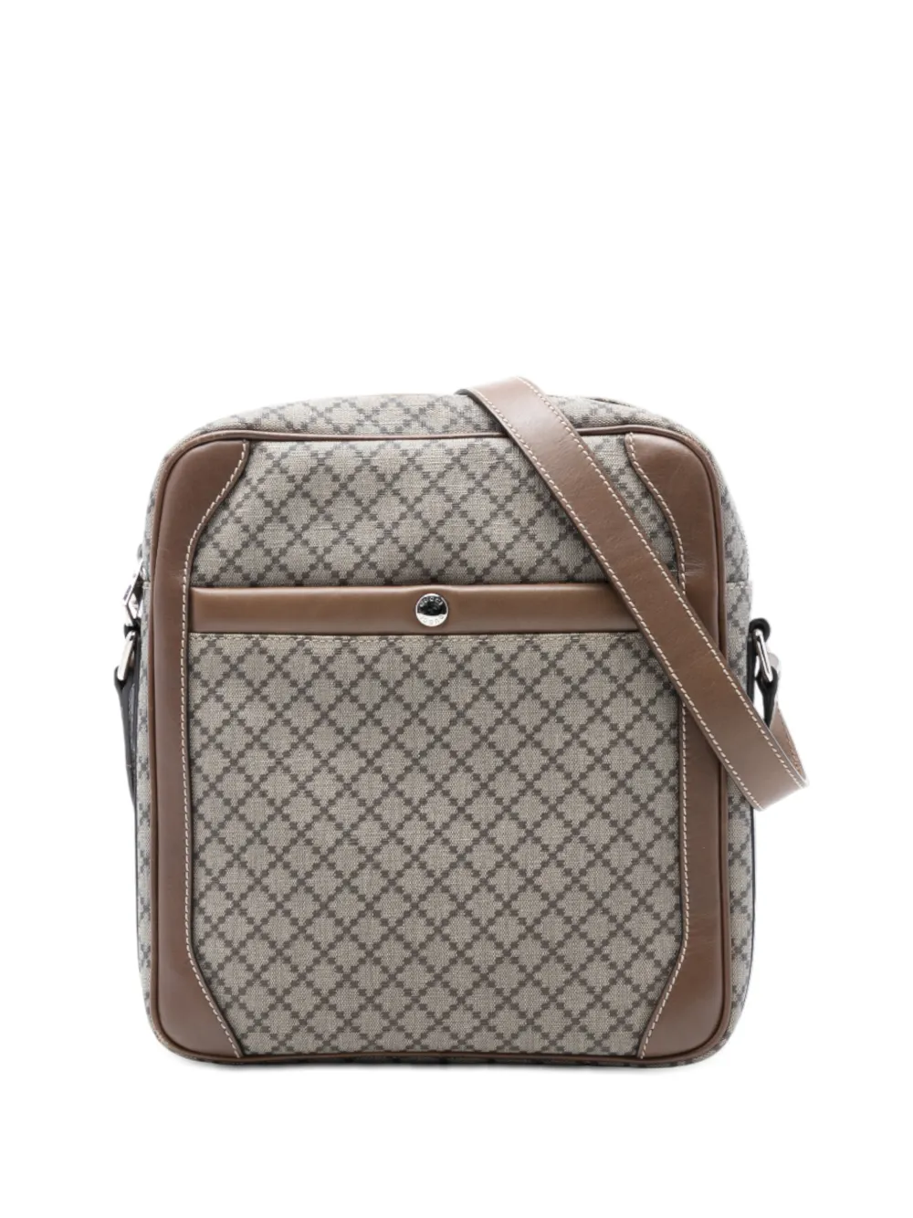 Gucci Pre-Owned 2016-2026 Diamante Coated Canvas Zip crossbody bag - Marrone