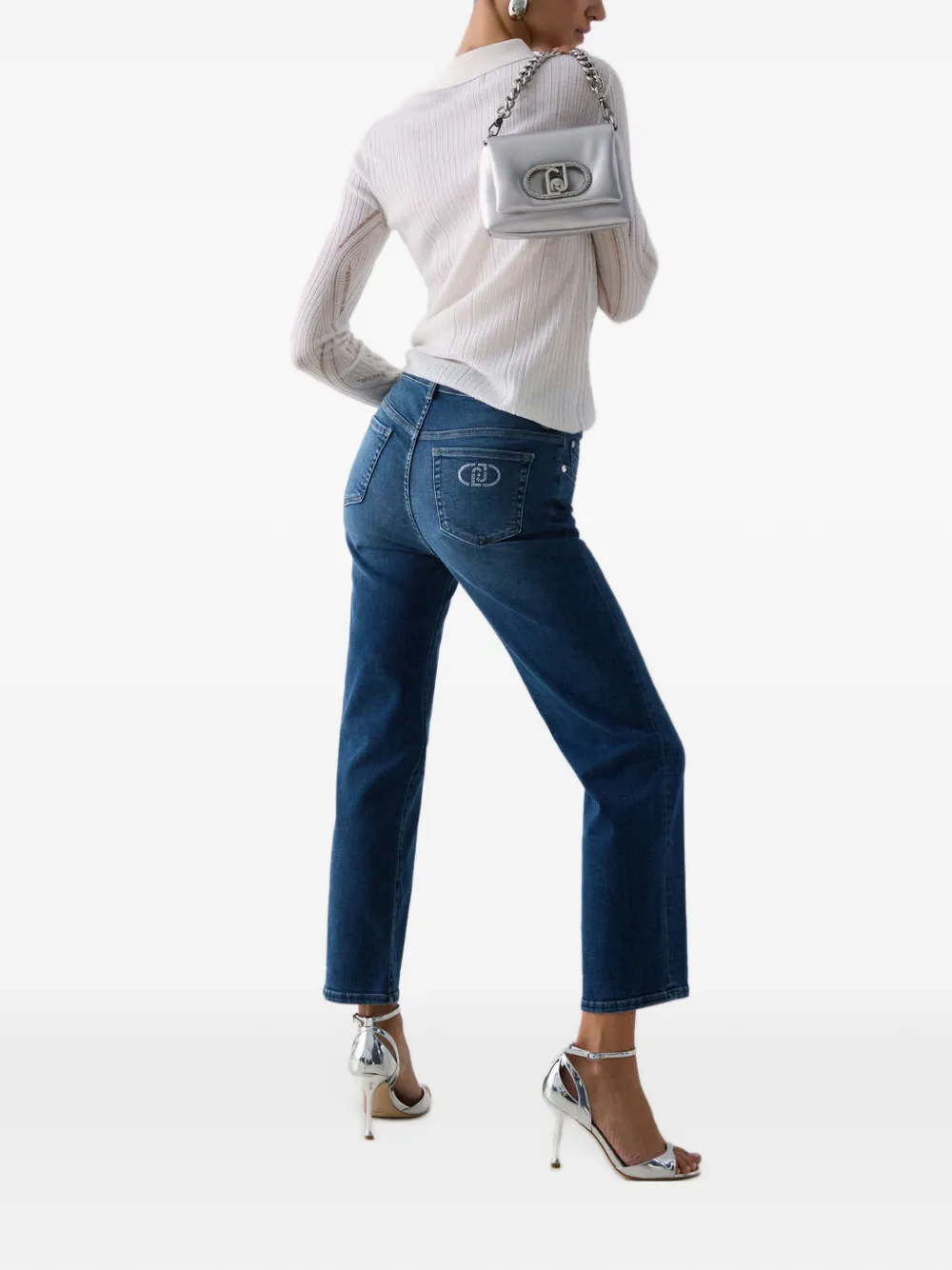 LIU JO Low-waist ruimvallende jeans Blauw