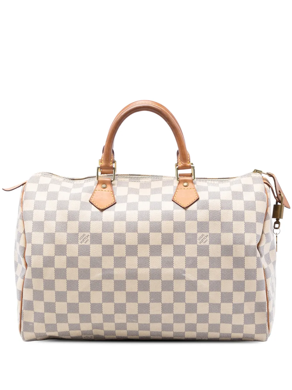 Louis Vuitton Pre-Owned 2011 Damier Azur Speedy 35 boston bag - Bianco