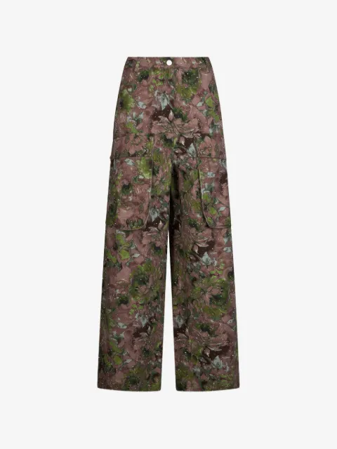 LIU JO micro-stud print cargo pants