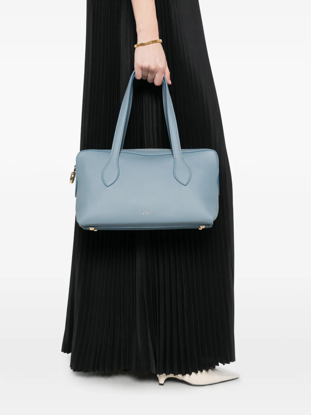 JOSEPH Leren schoudertas met handvat Blauw