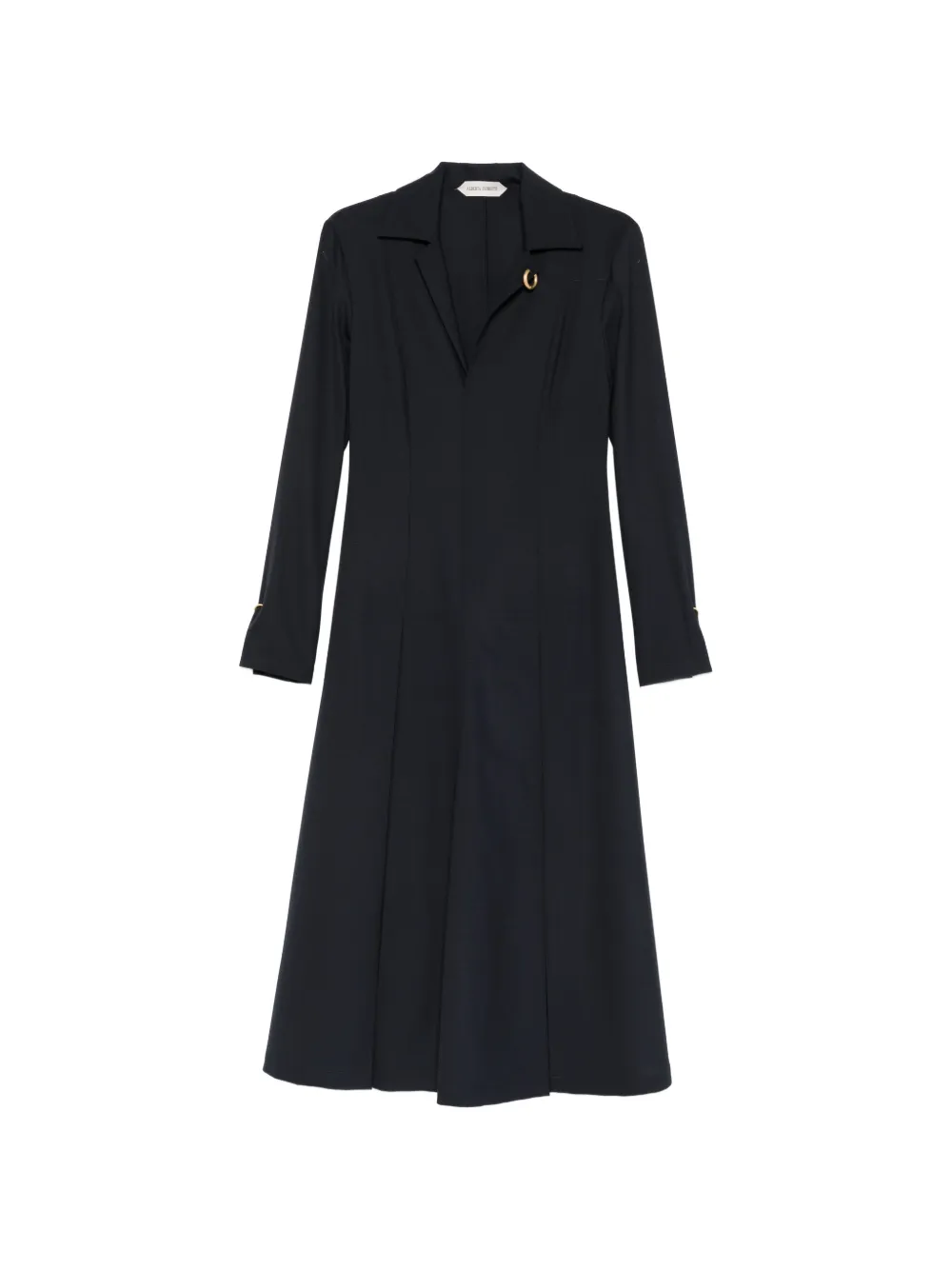 Alberta Ferretti Abito midi con dettaglio plissé - Blu