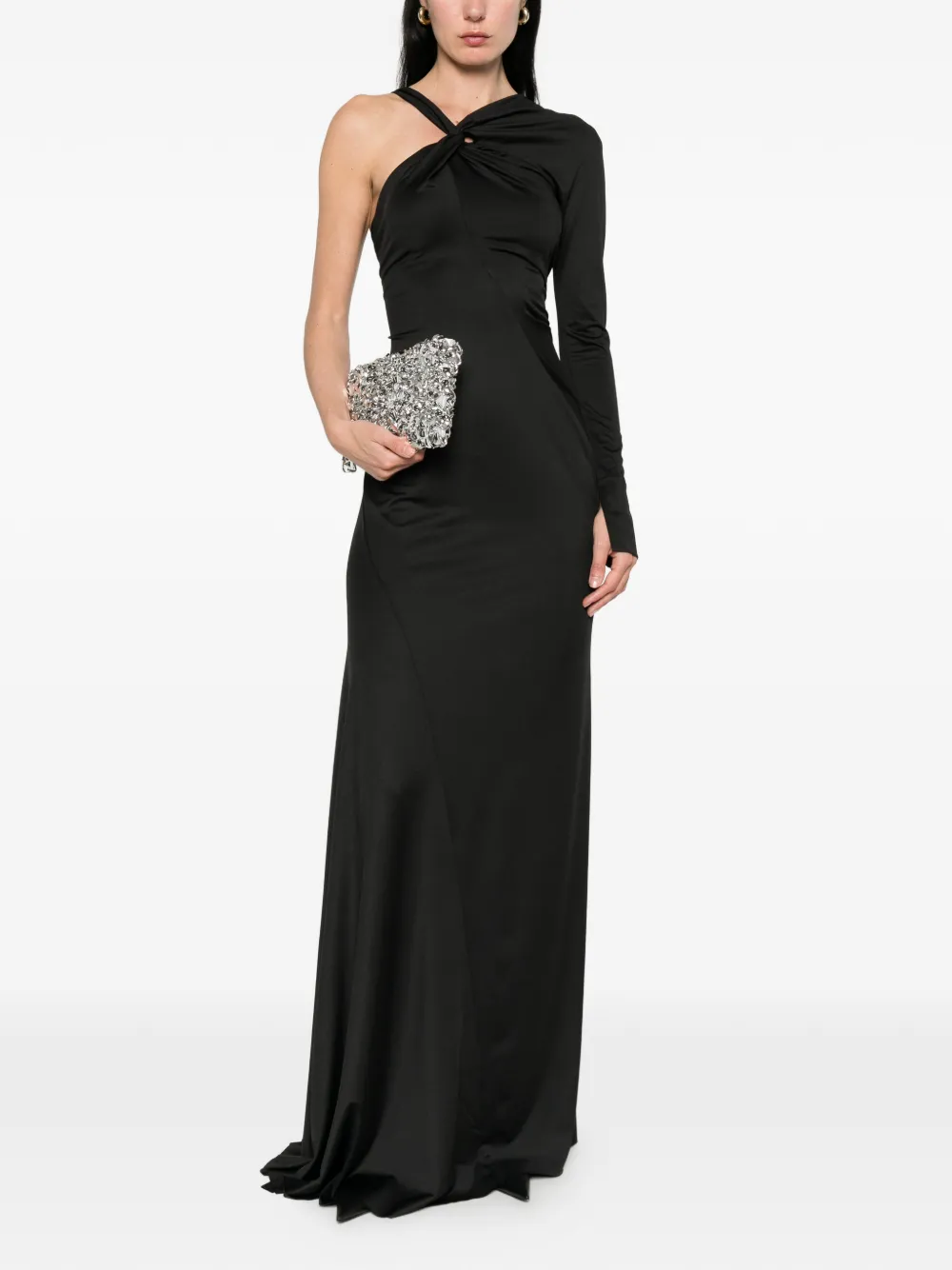 Victoria Beckham Asymmetrische avondjurk Zwart