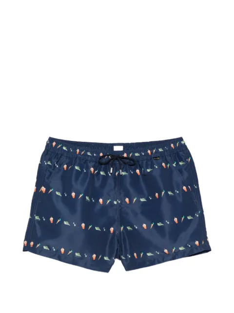 Paul Smith drawstring patterned swim shorts