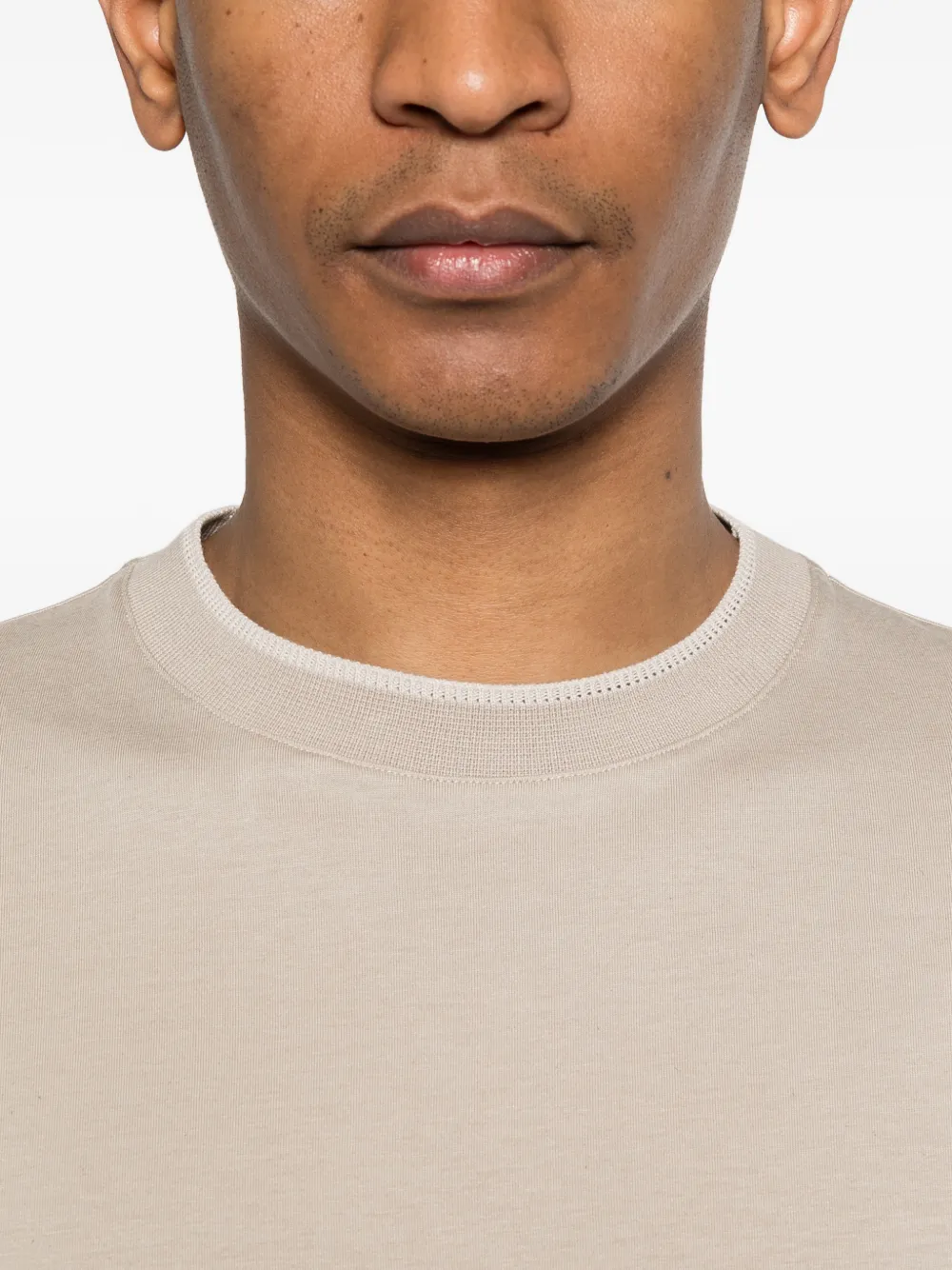 Canali T-shirt met korte mouwen Beige