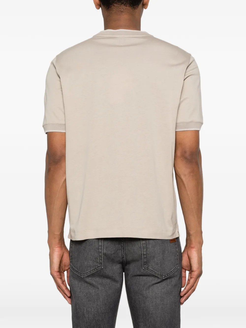 Canali T-shirt met korte mouwen Beige
