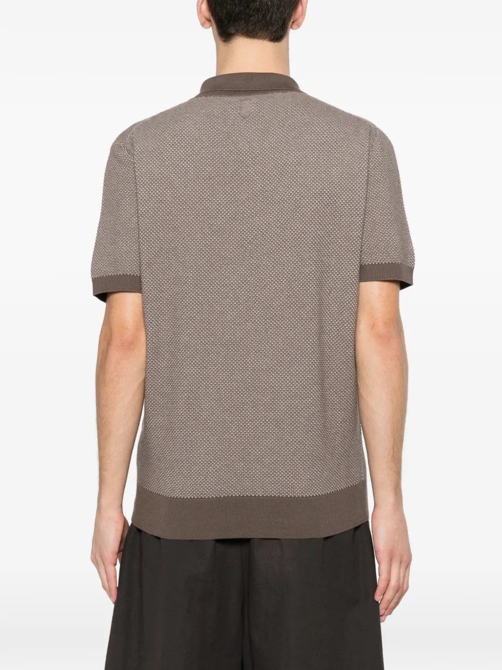 Canali Poloshirt met patroon Beige