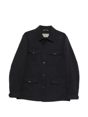 Emporio Armani スエード シャツジャケット | ブルー | FARFETCH JP