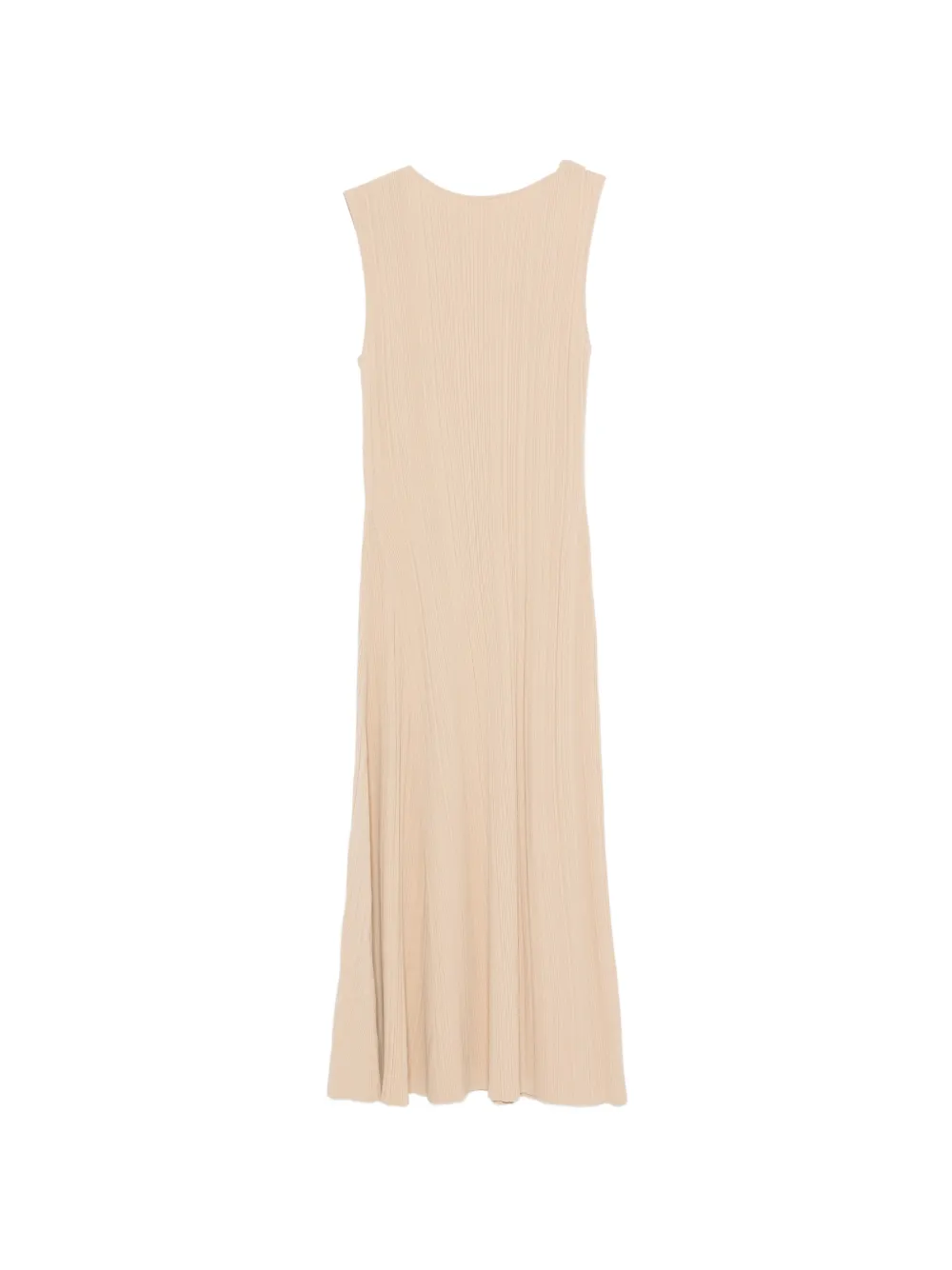 JOSEPH Arty gebreide midi-jurk met plissé-effect Beige