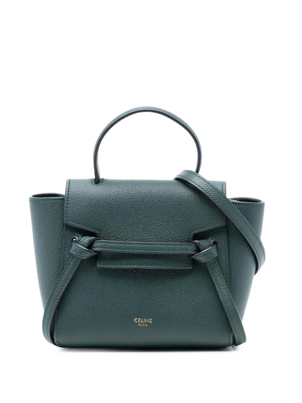 Celine Pre-Owned 2020 Pico Grained Calfskin Belt Bag satchel - Verde