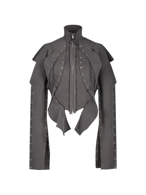 SRVC Studio eyelet-detail zip-up sweatshirt 