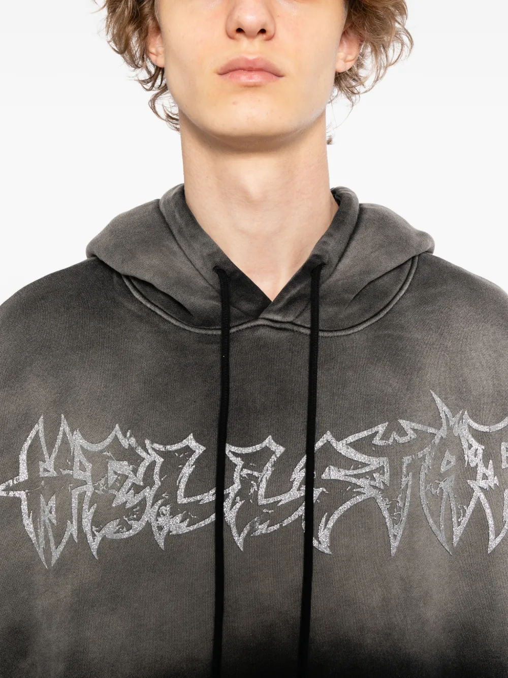 HELLSTAR Sweater met grafische print en capuchon Grijs