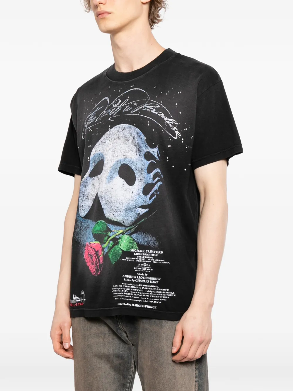 HELLSTAR Mask Graphic T-shirt Zwart