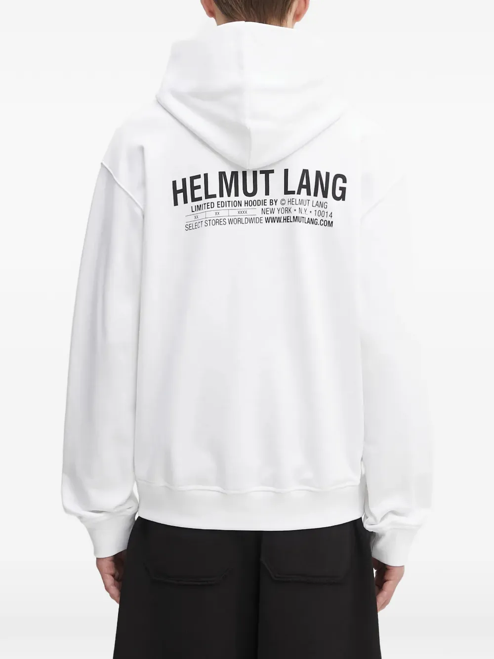 Helmut Lang Hoodie met logoprint Wit