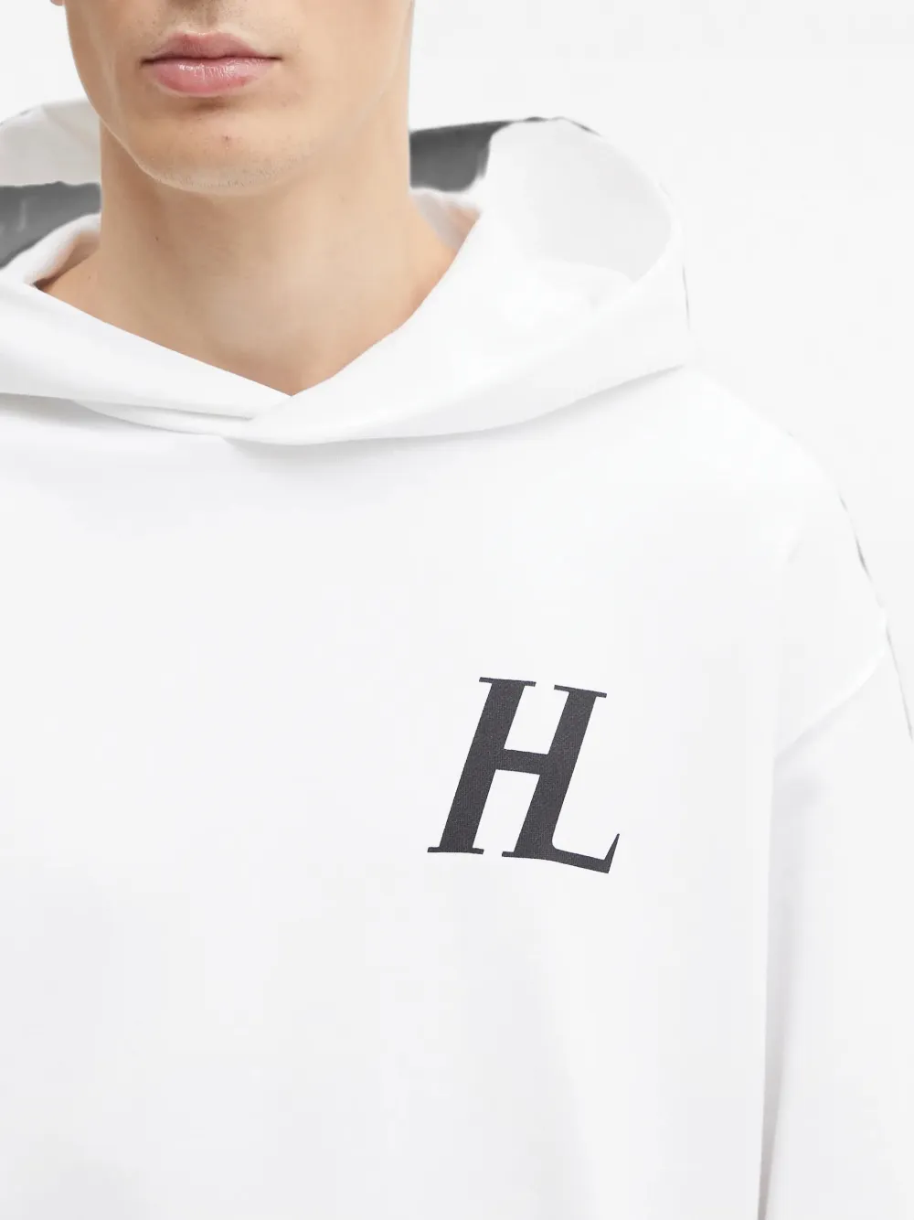 Helmut Lang Hoodie met logoprint Wit