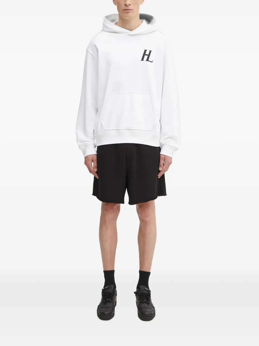 Helmut Lang Hoodie met logoprint Wit