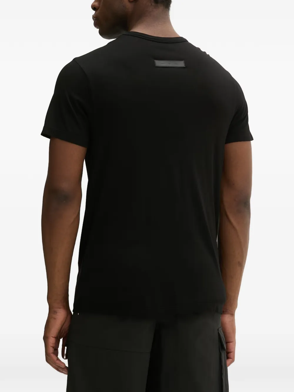 HELIOT EMIL T-shirt met logoplakkaat Zwart