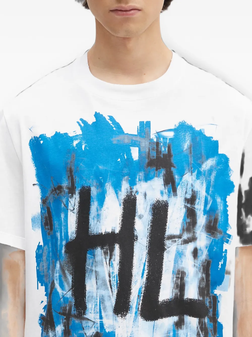 Helmut Lang Katoenen T-shirt met logoprint Wit