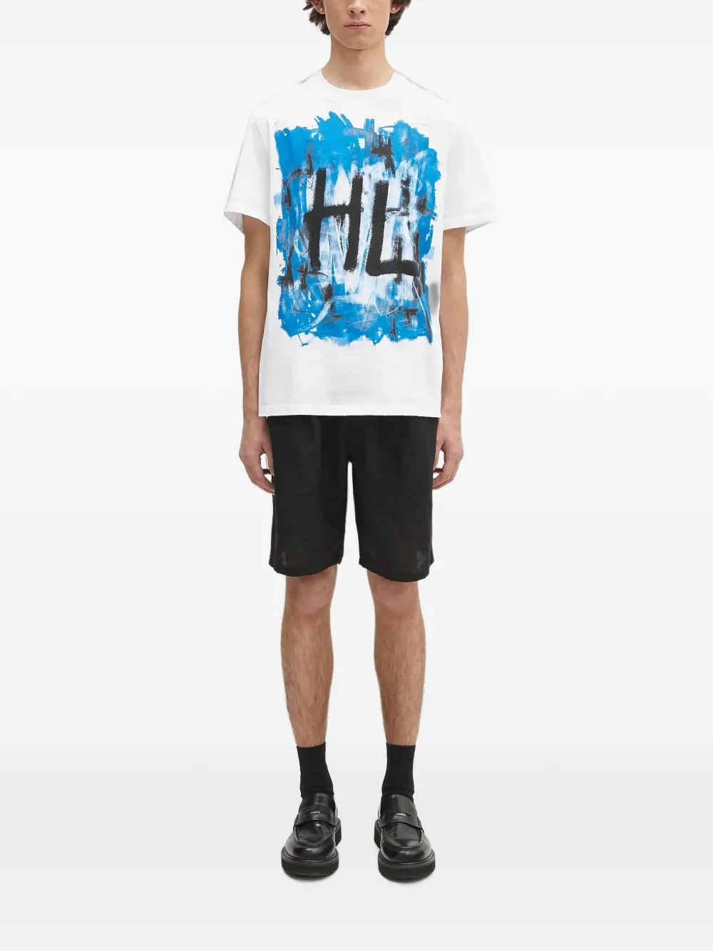 Helmut Lang Katoenen T-shirt met logoprint Wit