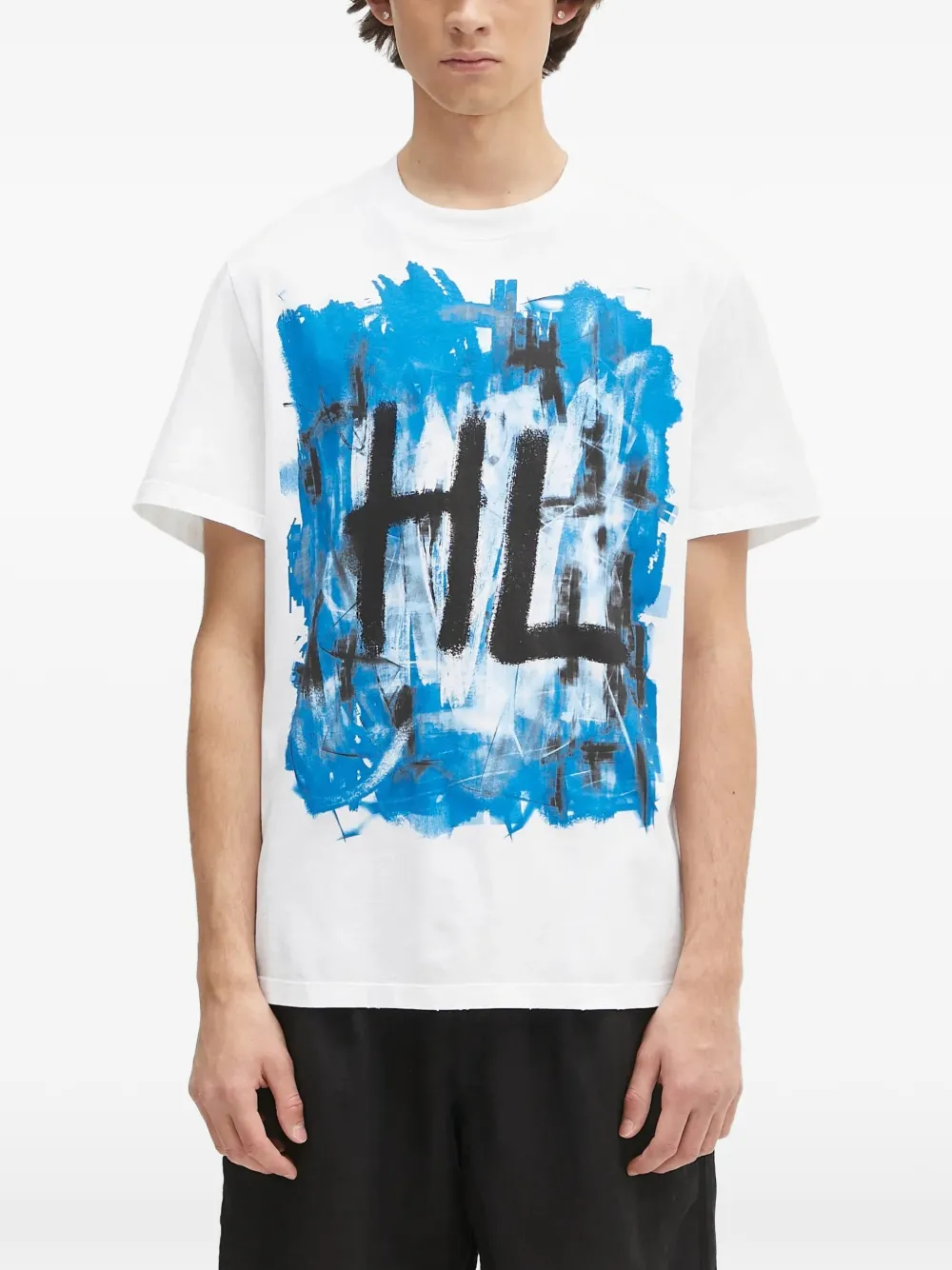 Helmut Lang T-Shirt mit Logo-Print - Weiß