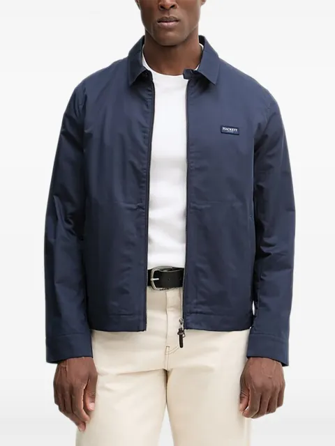 Hackett logo-patch zip jacket