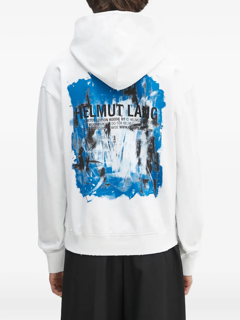 Helmut Lang Hoodie met print Wit