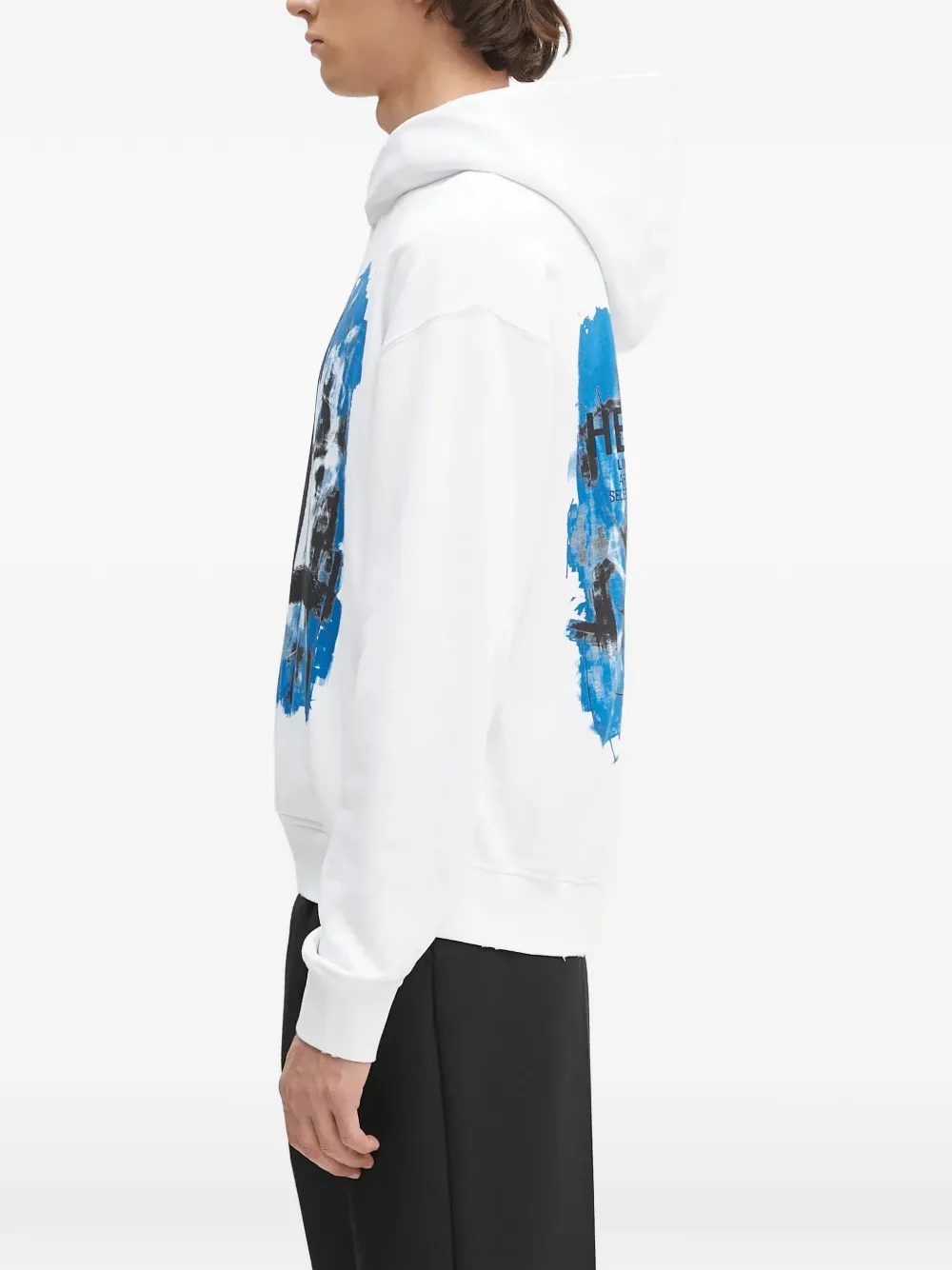 Helmut Lang Hoodie met print Wit