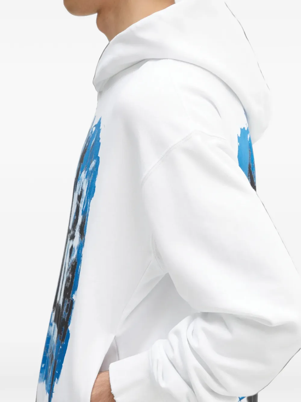 Helmut Lang Hoodie met print Wit