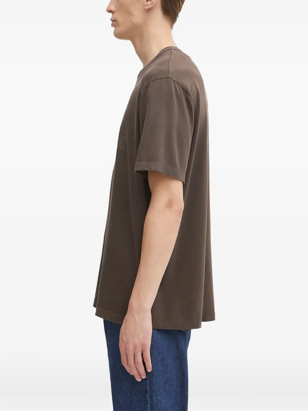 Helmut Lang logo-print T-shirt Bruin