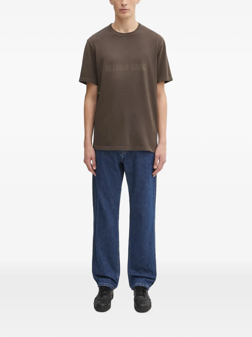 Helmut Lang logo-print T-shirt Bruin