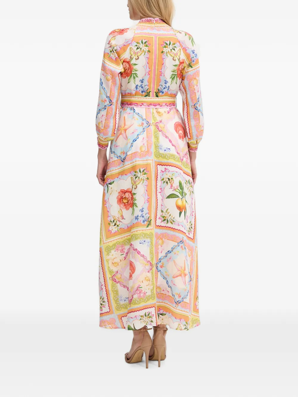 Hale Bob Lakelynn maxi-jurk met bloemenprint en ceintuur Oranje