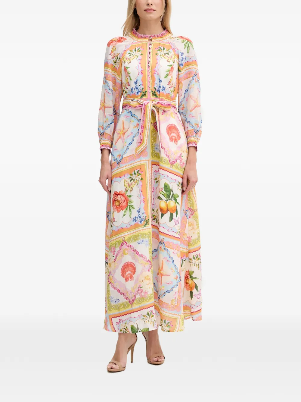 Hale Bob Lakelynn floral-print belted maxi dress