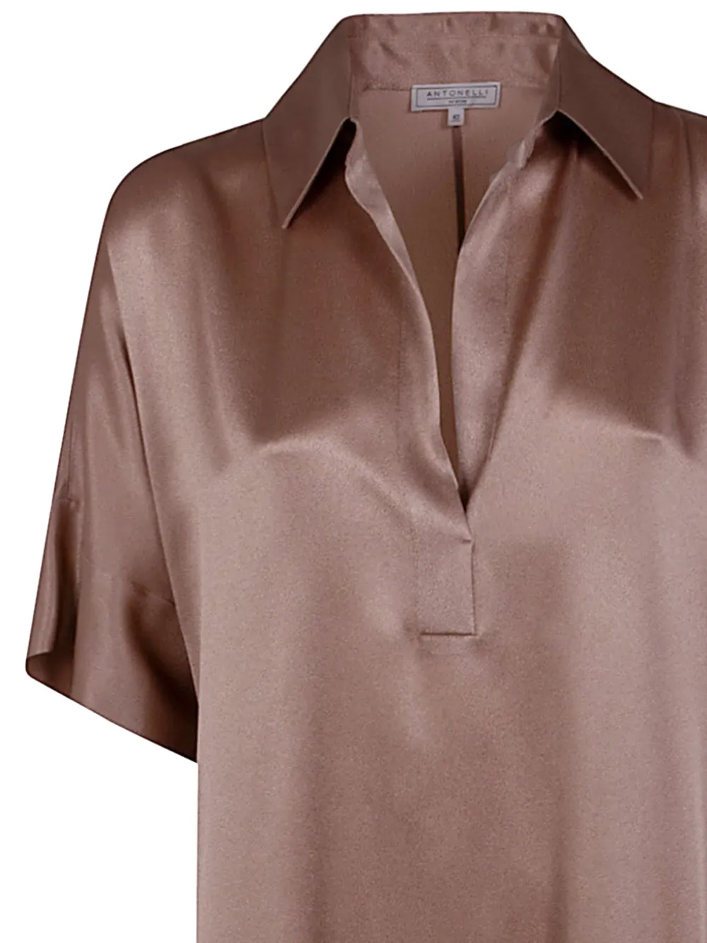  Antonelli Collar Midi Dress - Brown 