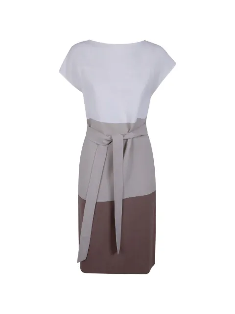 Antonelli Minerva belted colour-block midi dress