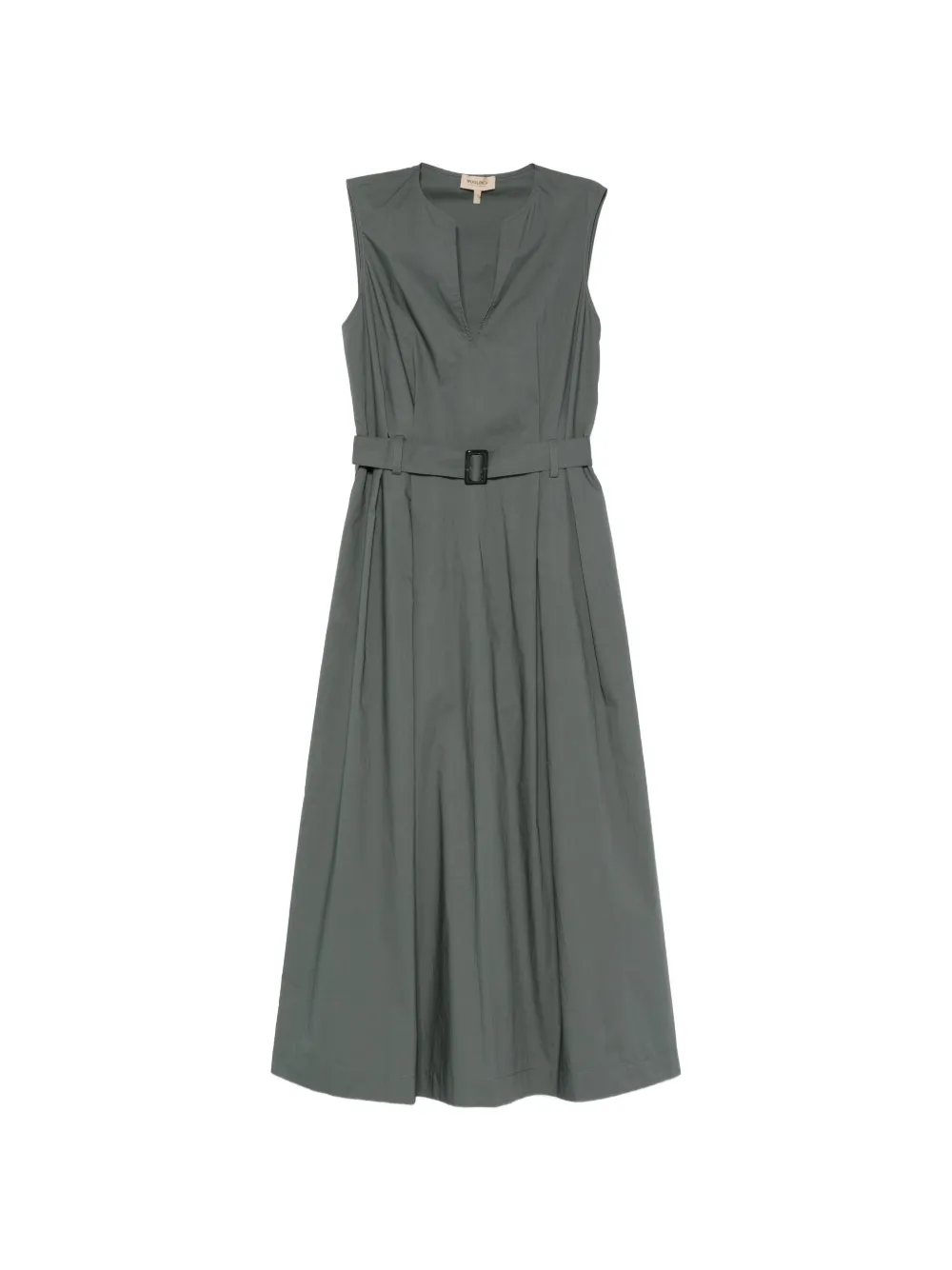 Woolrich belt V-neck dress - Verde