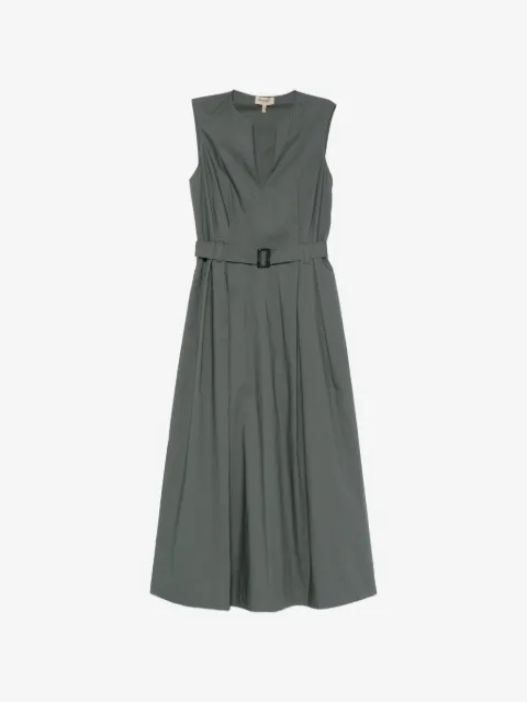 Woolrich vestido con cinturón y cuello en V