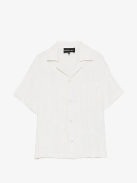 Emporio Armani Kids camisa con rayas estampadas