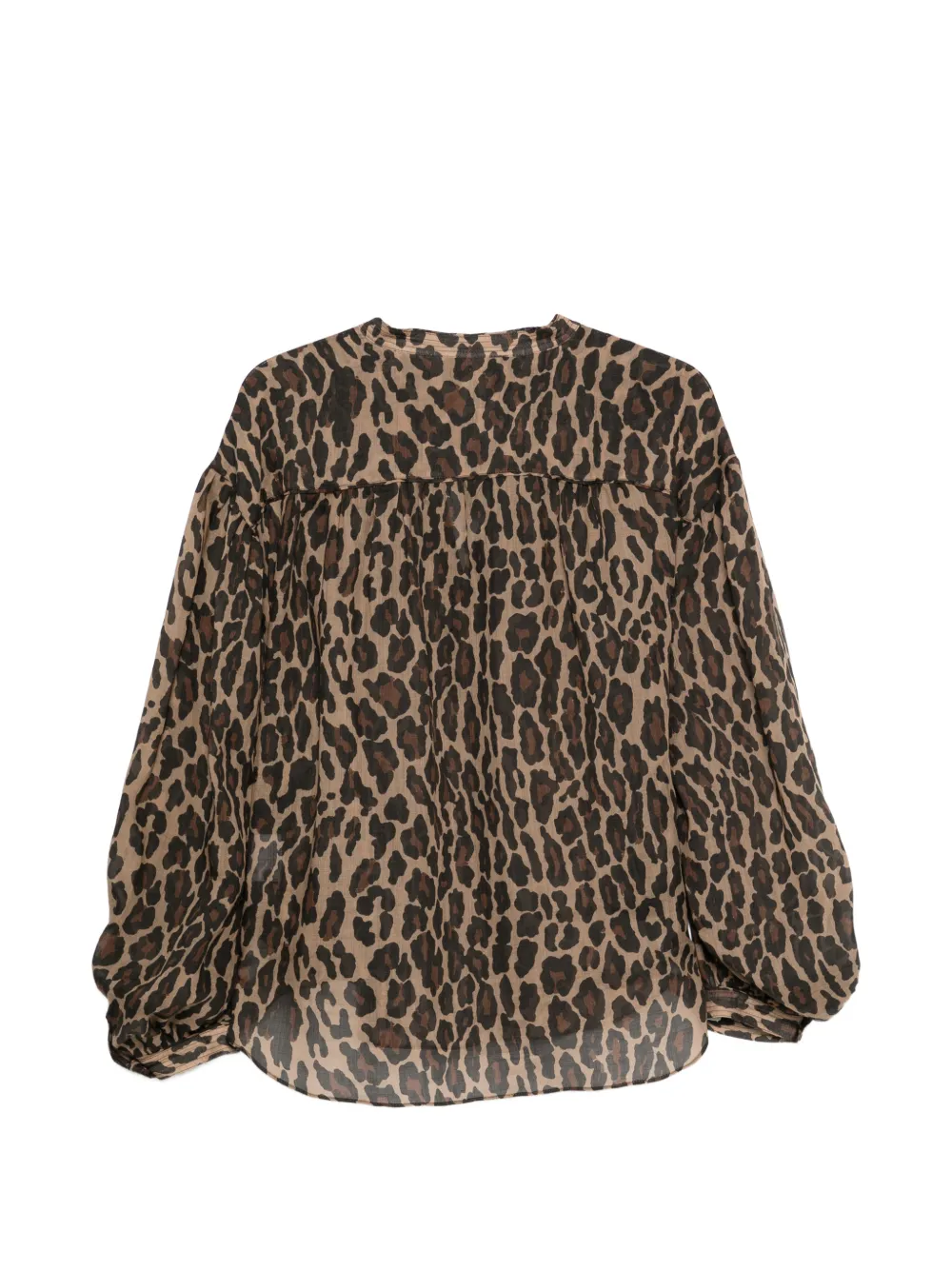  Bazar Deluxe V-neck Leopard-print Blouse - Neutrals 