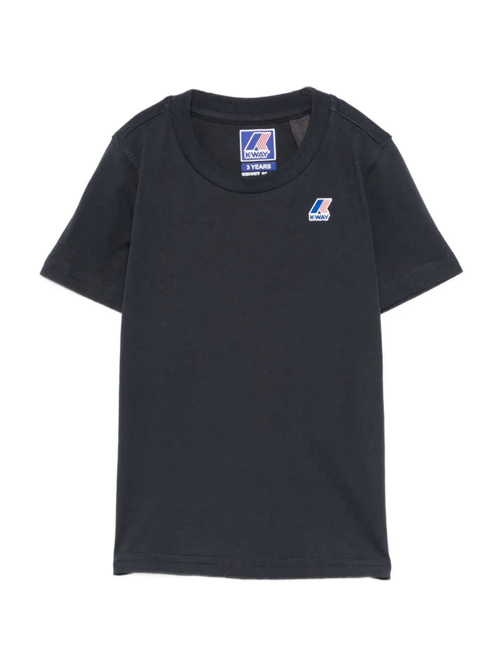K Way Kids T-shirt con applicazione logo - Blu
