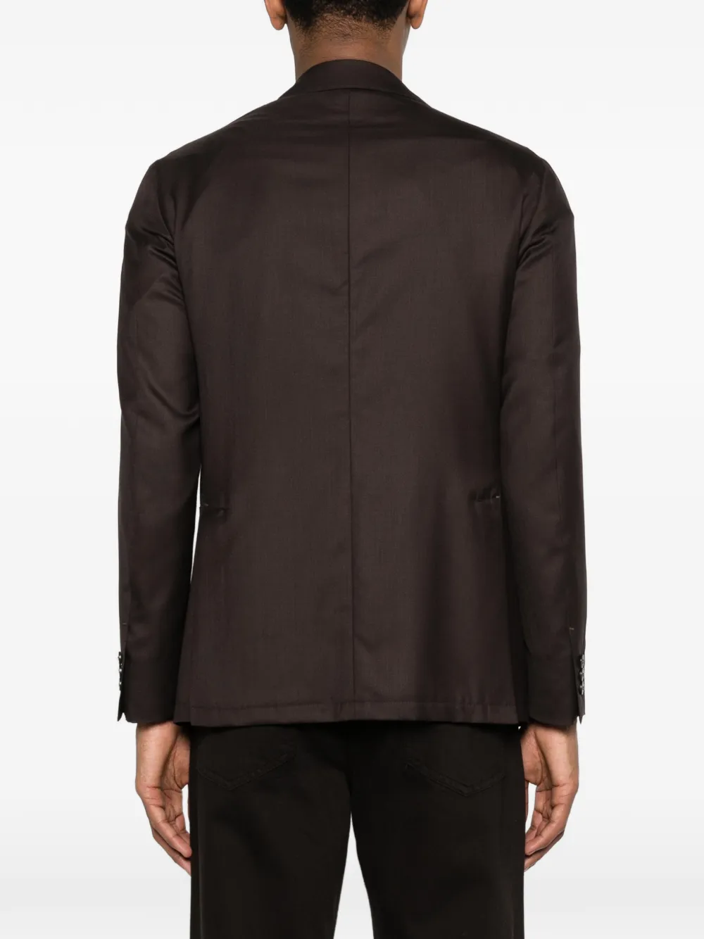 Canali Blazer met enkele rij knopen Bruin