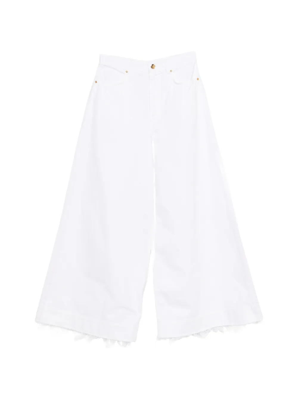 Alberta Ferretti jeans con orlo sfrangiato - Bianco