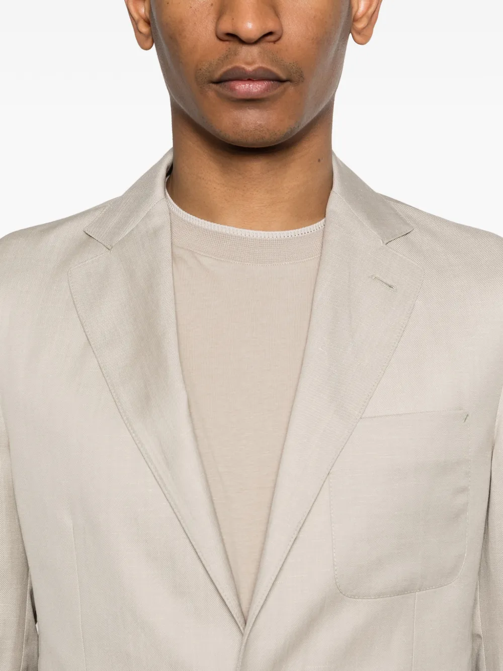Canali Blazer met enkele rij knopen Beige