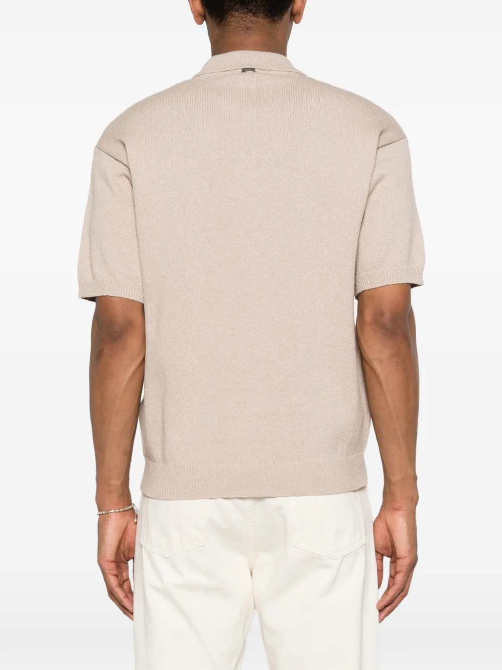 Herno Chest-pocket Polo Shirt in Neutrals, view 4