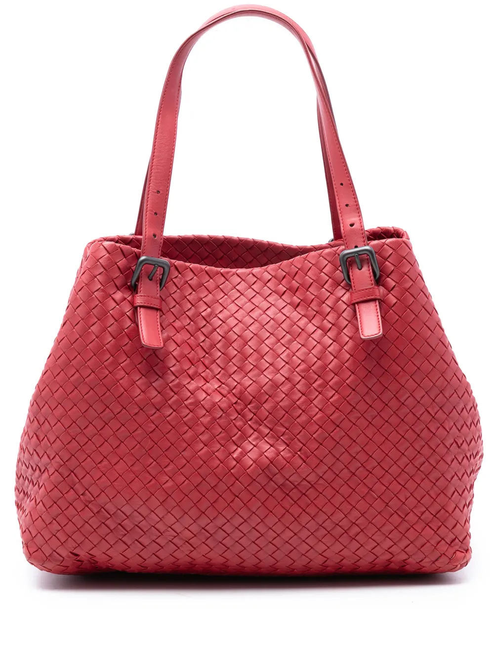 Bottega Veneta Pre-Owned 2012-2025 Large Nappa Intrecciato Cesta tote bag - Rosso