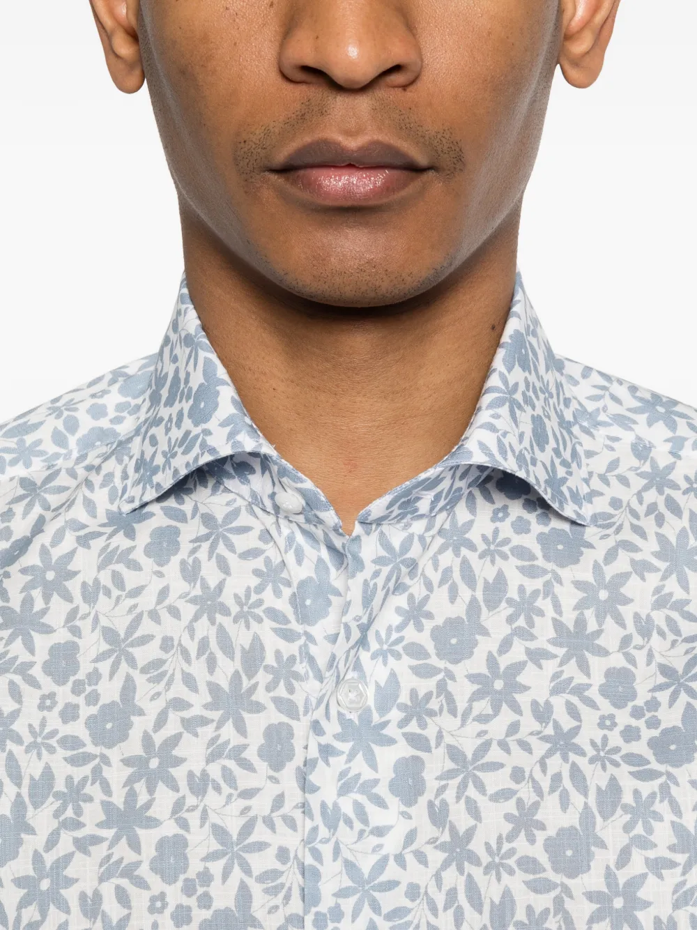 Barba Dandy Life overhemd met bloemenprint Wit