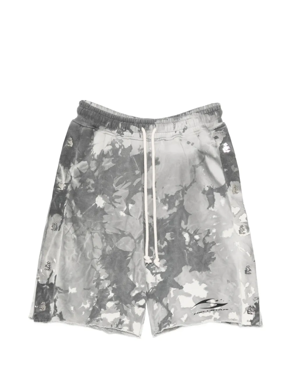 HELLSTAR tie-dye embellishment shorts - Grigio