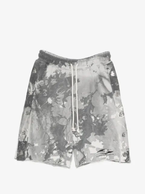 HELLSTAR tie-dye embellishment shorts