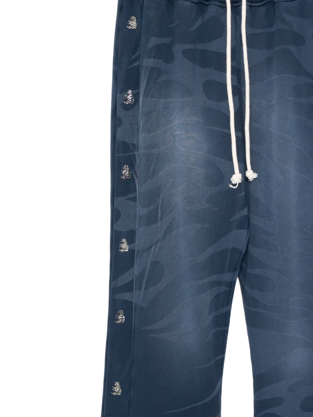  Hellstar Pantalones De Chándal Mirror Face - Azul 
