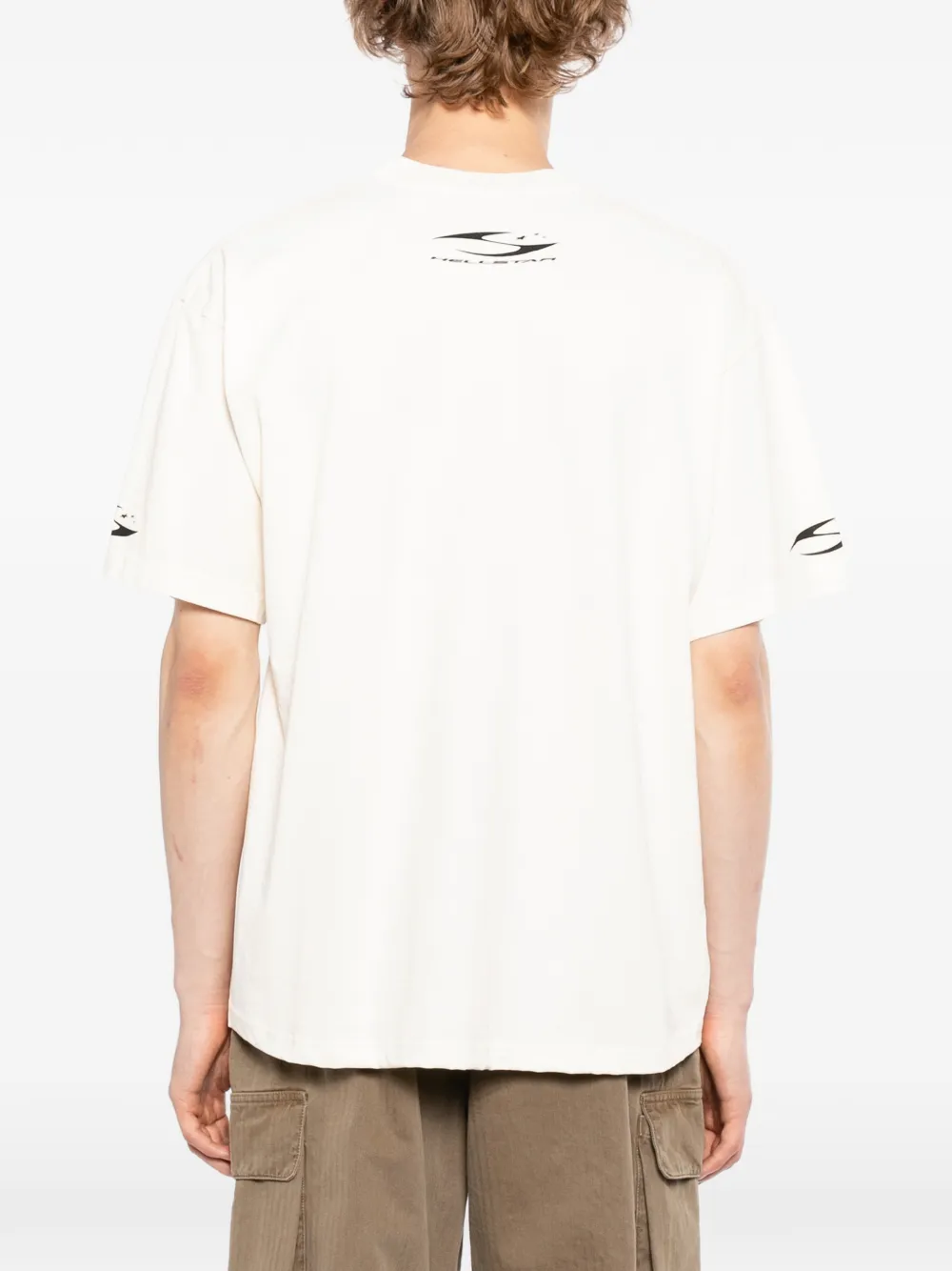 HELLSTAR T-shirt met logoprint Beige