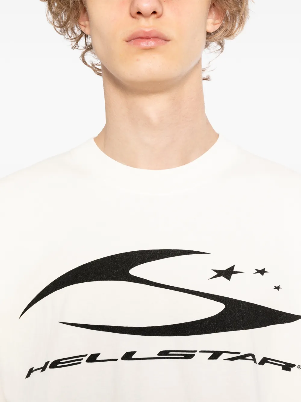 HELLSTAR T-shirt met logoprint Beige